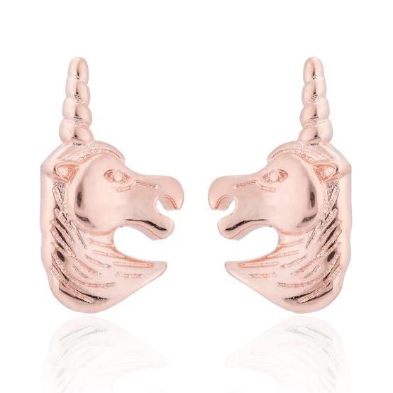 Rose Gold Unicorn Earrings